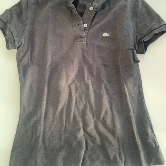 Women’s size 38 Lacoste shirt black and navy - Picture 2 of 4